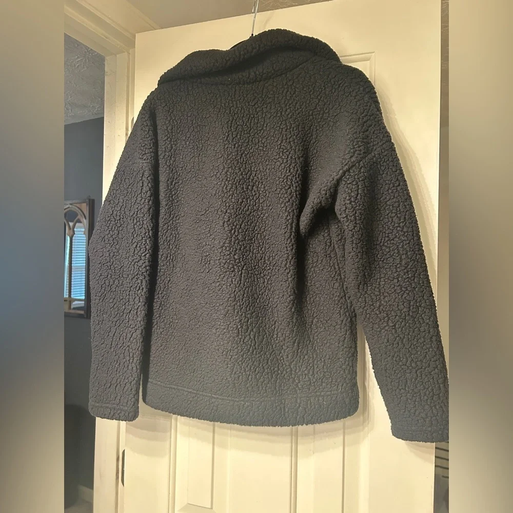 J.Crew Polartec® Fleece Black Half-Zip Pullover Jacket - Picture 7 of 8